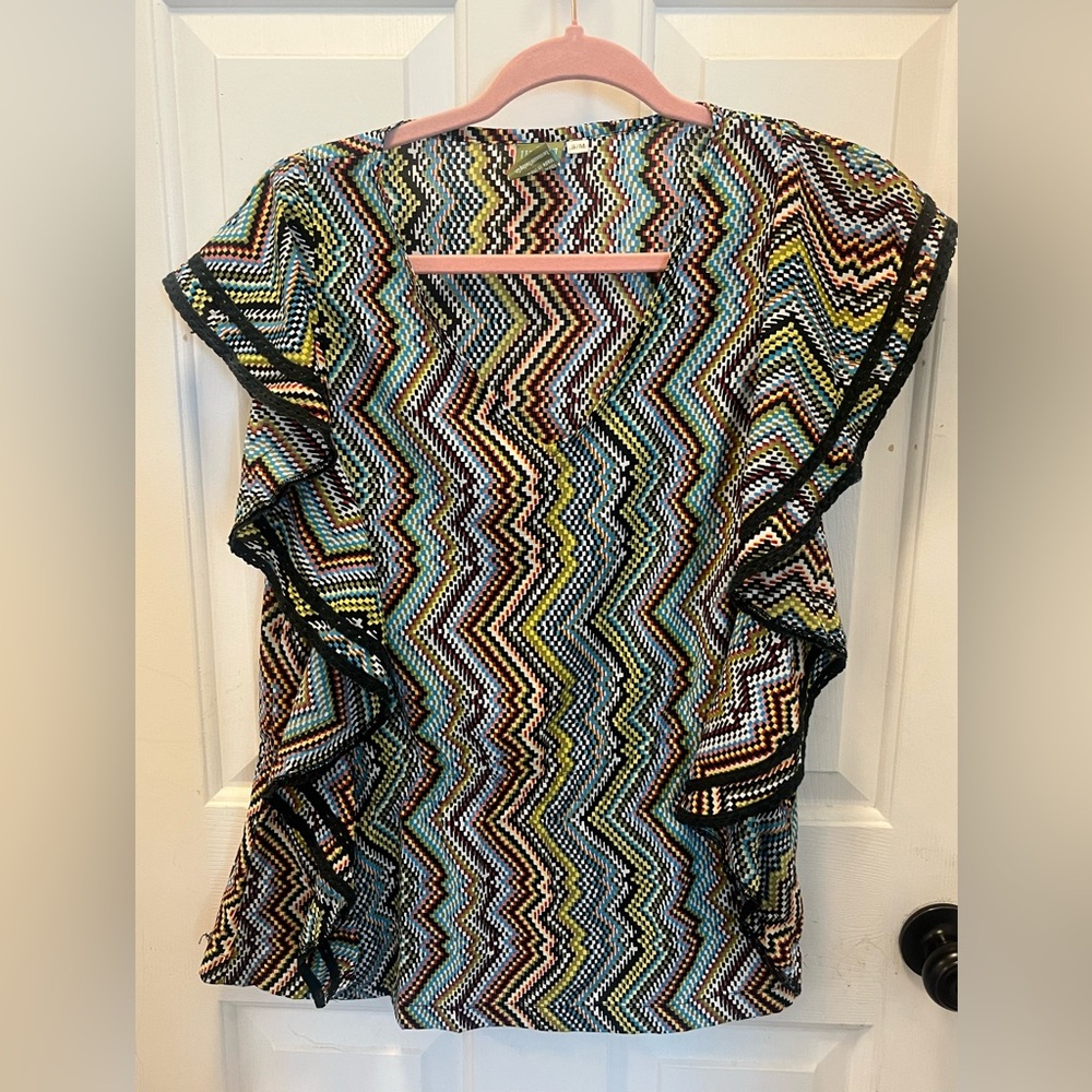 LIKE NEW Urban Nomad Women’s Boho Flutter Sleeve Top - Size S/M